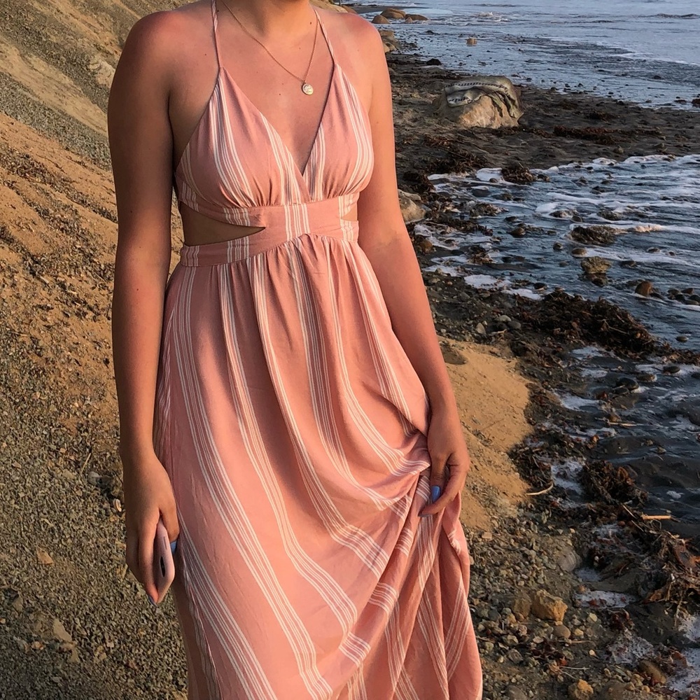 Striped maxi dress